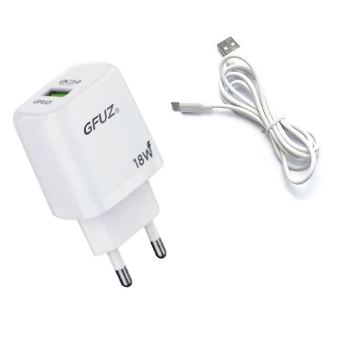 Chargeur CH-72M 18W Avec Câble Type-C - Blanc