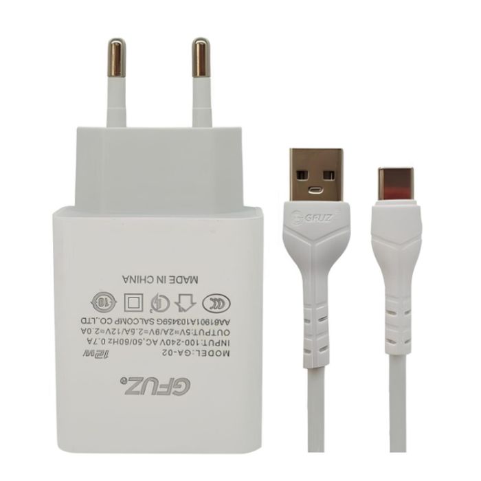 Chargeur GFUZ GA-02 Avec Câble Type-C - Blanc