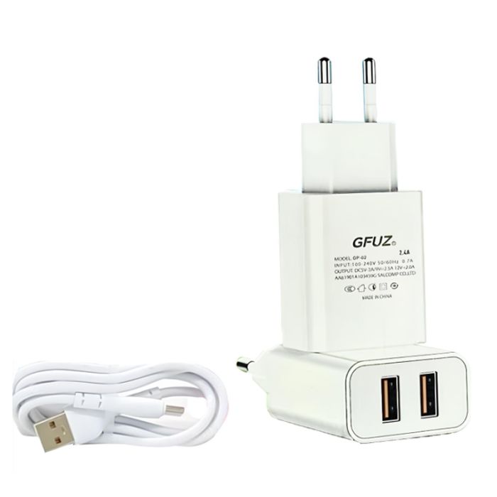 Chargeur GFUZ GP-02 Avec Câble Micro-USB - Blanc