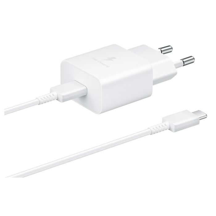 Chargeur SAMSUNG 15W + Câble USB-C - Blanc