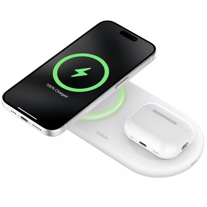 Chargeur Sans Fil BELKIN BOOST Charge Pro 2En 1 Avec Qi2 Magnétique 15W + USB-C 