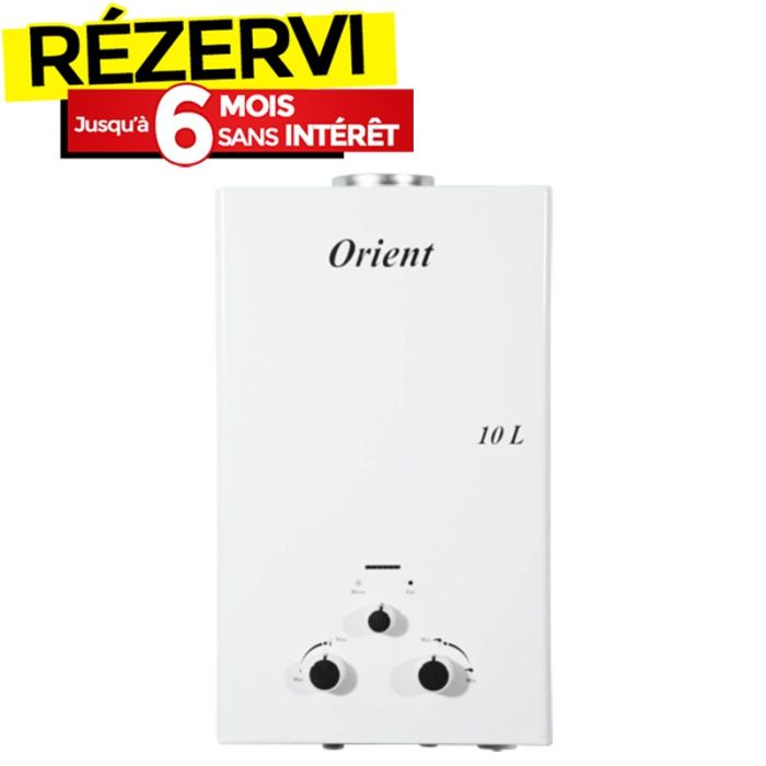 Chauffe Bain ORIENT 10 Litres Gaz Bouteille - Blanc