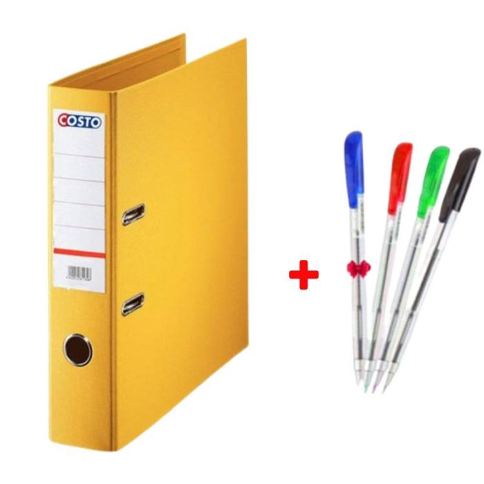 Classeur à Levier COSTO PRO D75 – Jaune