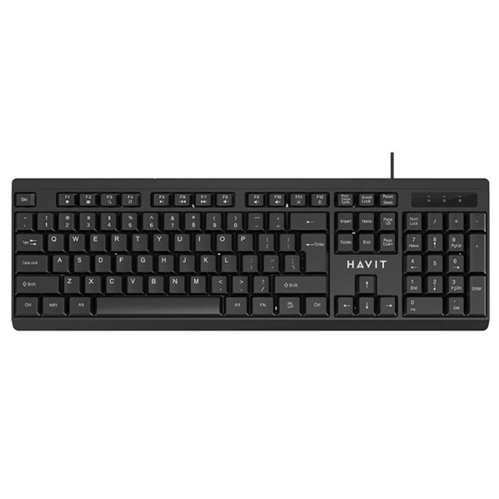 Clavier Filaire HAVIT KB376 Multimédia - Noir