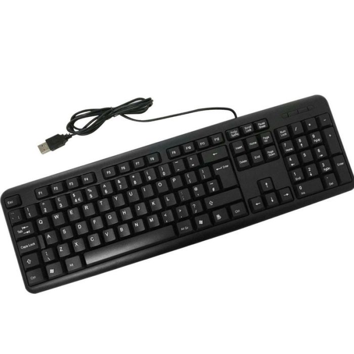 Clavier Filaire JEDEL KB12 AZERTY Bilingue - Noir