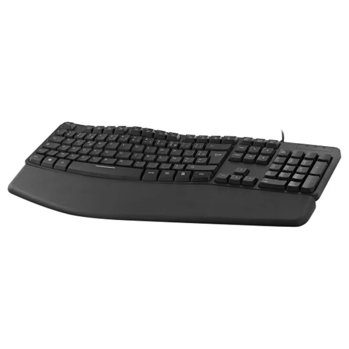 Clavier Filaire TNB Ergonomique Avec Repose-Poignet - Noir