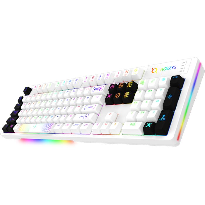 Clavier Gamer Filaire AQIRYS ALUDRA RGB - Blanc