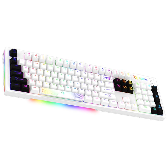 Clavier Gamer Filaire AQIRYS ALUDRA RGB - Blanc