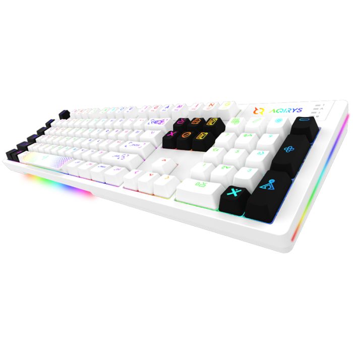 Clavier Gamer Filaire AQIRYS ALUDRA RGB - Blanc