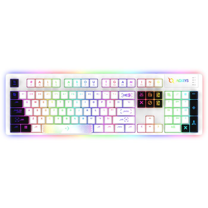 Clavier Gamer Filaire AQIRYS ALUDRA RGB - Blanc