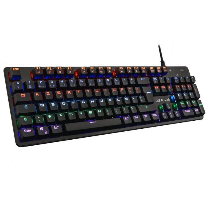 Clavier Gamer Filaire G-LAB KEYZ CARBON V3 Switch Bleu RGB - Noir