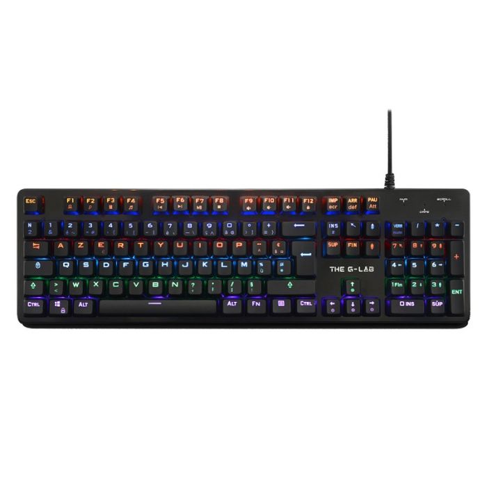 Clavier Gamer Filaire G-LAB KEYZ CARBON V3 Switch Bleu RGB - Noir