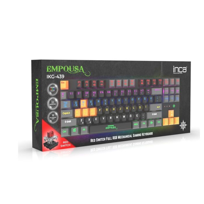 Clavier Gamer Filaire INCA IKG-439 Mécanique Interrupteur rouge RGB