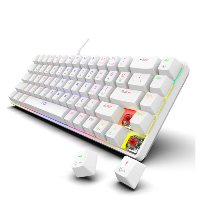 Clavier Gamer Filaire INCA IKG-453 Mécanique Interrupteur rouge RGB - Blanc