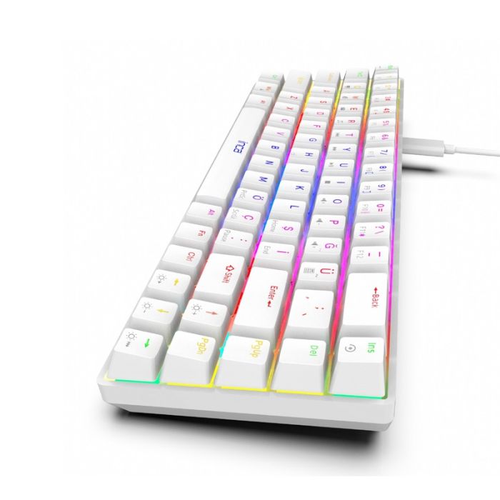 Clavier Gamer Filaire INCA IKG-453 Mécanique Interrupteur rouge RGB - Blanc