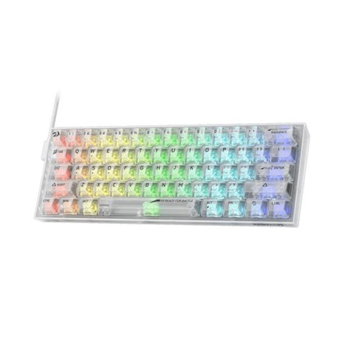 Clavier Gamer Mécanique REDRAGON Fizz K617 RGB Switch Rouge - Transparent