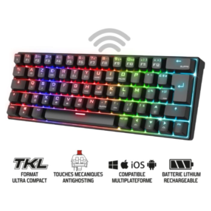 Achetez clavier souris sans fil pour gaming avec LED Game Of Spirit