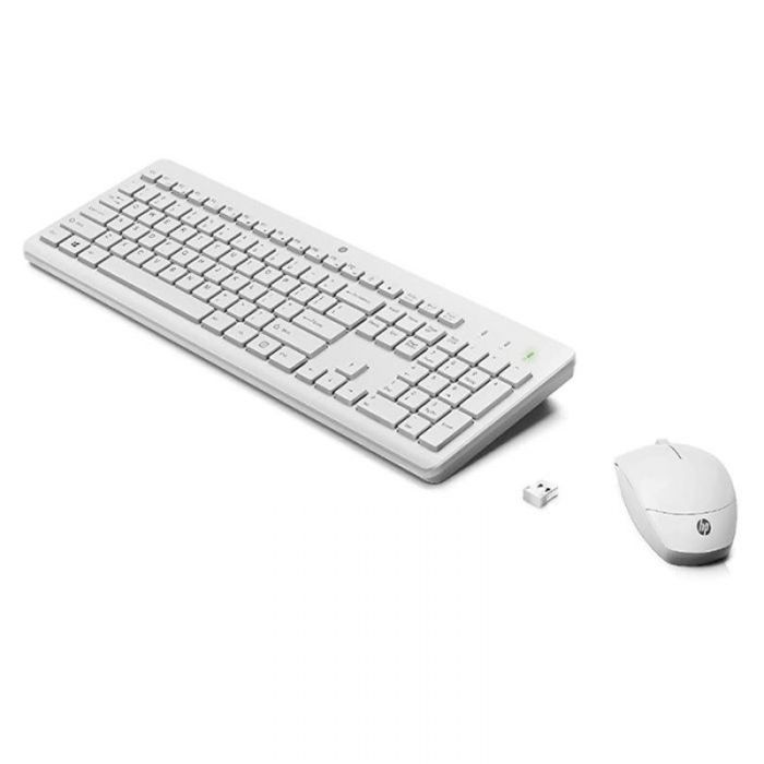 Ensemble Clavier + Souris Sans Fil HP 230 QWERTY - Blanc