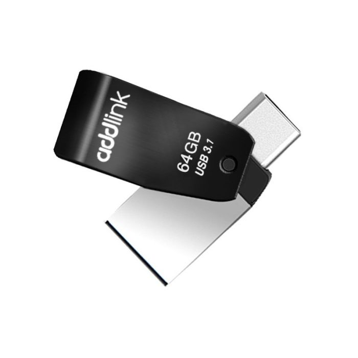 Clé USB 2en1 ADDLINK T65 OTG 64Go USB 3.1 + USB TYPE C - Noir