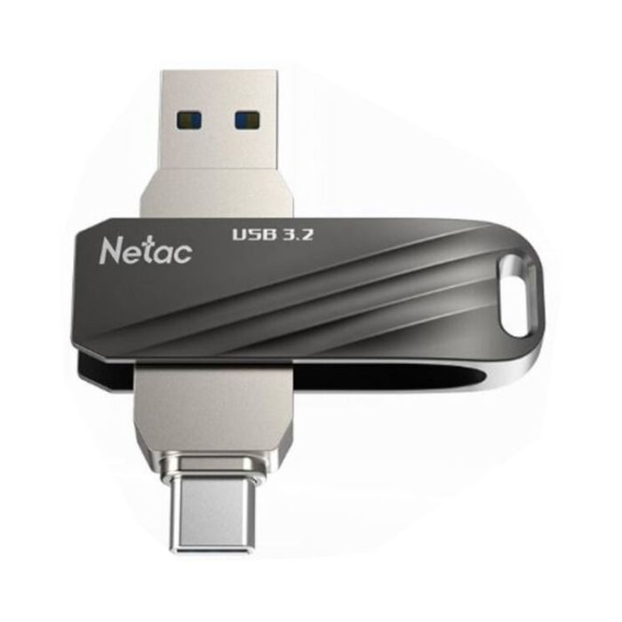 Clé USB NETAC DUAL 32Go OTG USB TYPE-C 3.2 - Noir