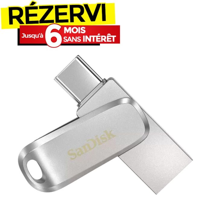 Clé USB SANDISK Ultra Dual Drive Luxe 1To USB Type-C - Gris