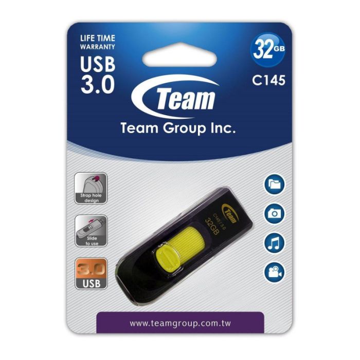 Clé USB TEAM GROUP C145 32 Go USB 3.0 - Noir