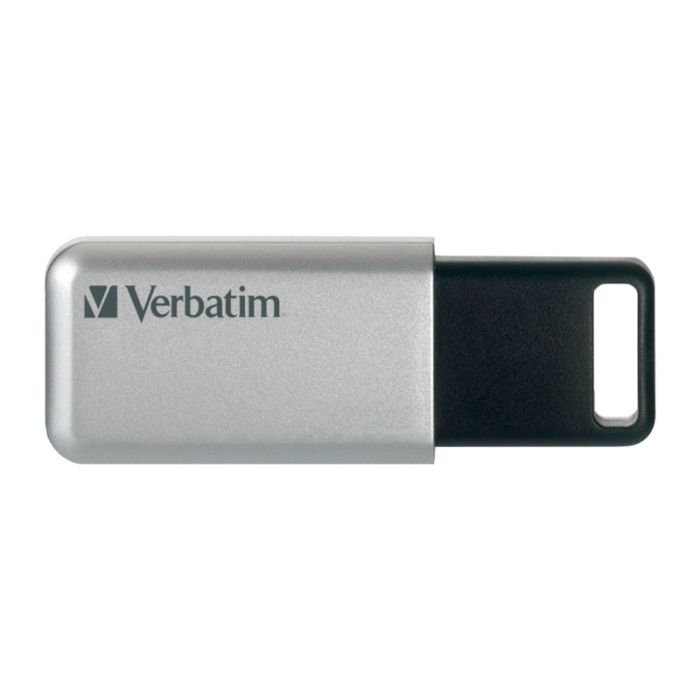 Clé USB VERBATIM Secure Pro 64Go USB 3.2 - Silver&Noir