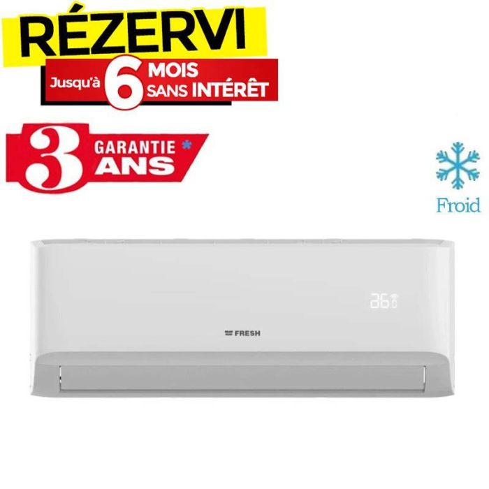 Climatiseur FRESH 12000 BTU Froid - Garantie 3 ans