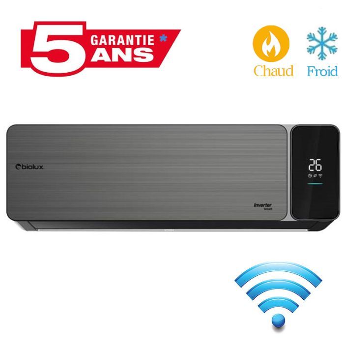 Climatiseur Inverter BIOLUX 12000BTU Chaud/Froid Smart - Garantie 5ans