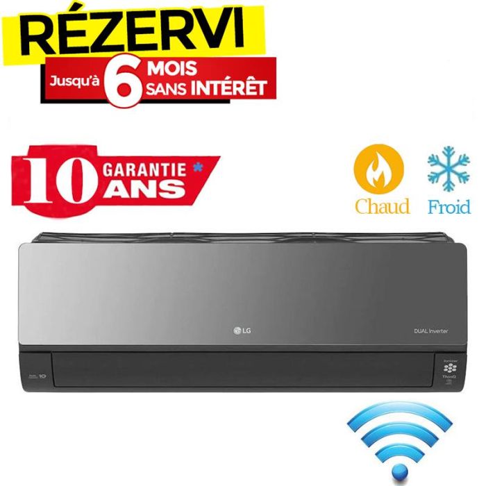 Climatiseur Dual Inverter LG ARTCOOL Mirror 12000BTU Chaud Froid