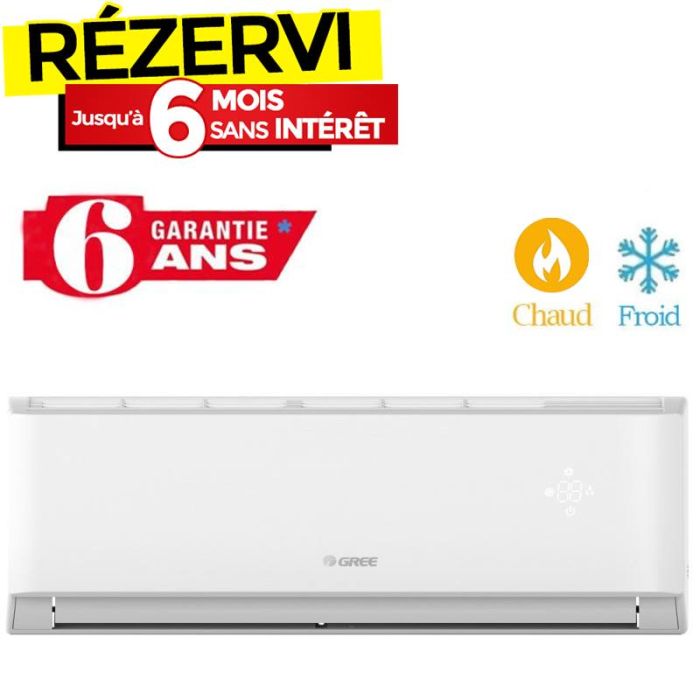 Climatiseur GREE Tropicalisé 9000 BTU Chaud / Froid - Garantie 3 ans