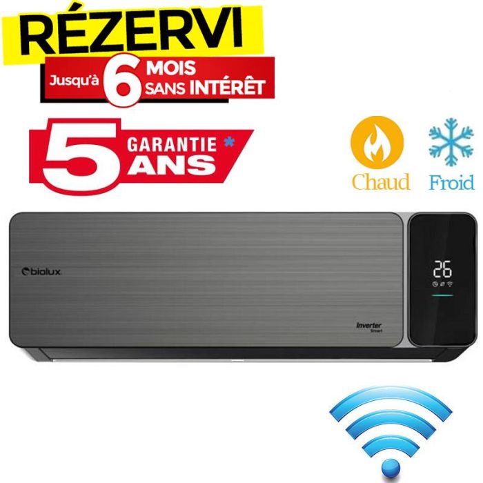 Climatiseur Inverter BIOLUX 24000 BTU Chaud/Froid Smart