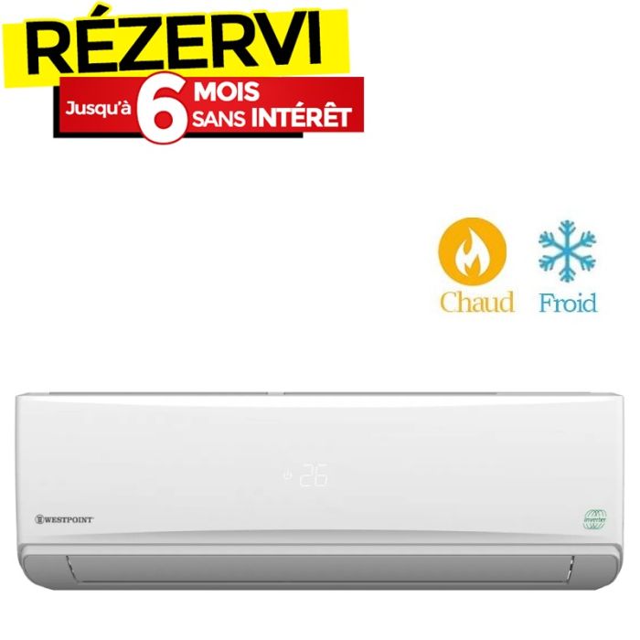 Climatiseur Inverter WESTPOINT 12000 BTU Chaud Froid - Garantie 7ans