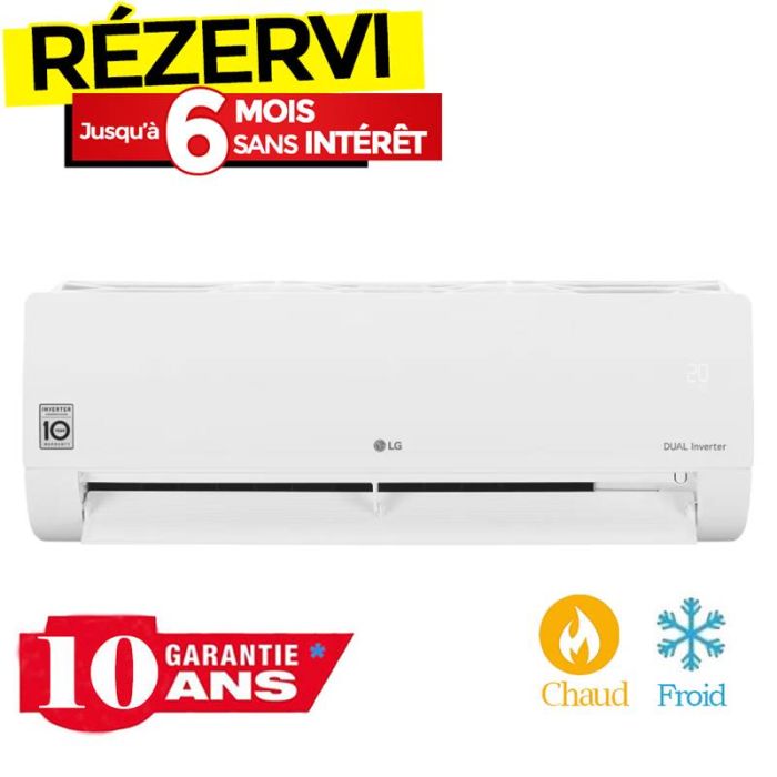 Climatiseur LG 24000BTU Inverter Dualcool E Look Chaud/Froid