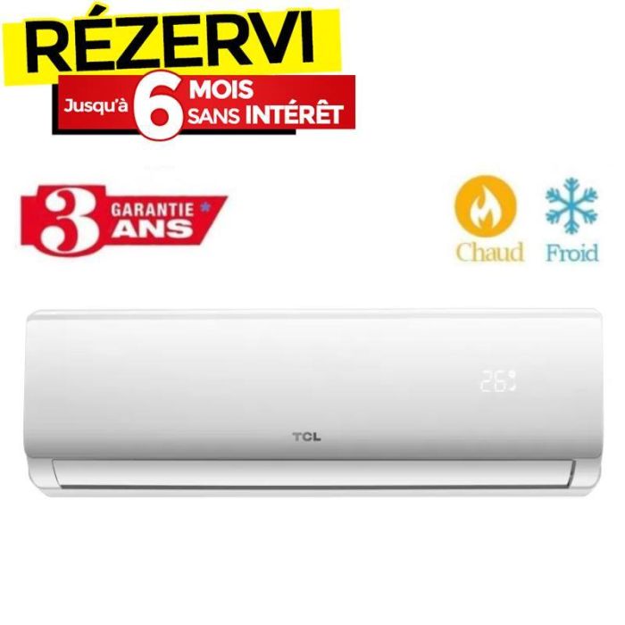 Climatiseur TCL 24000BTU chaud froid (TAC-24CHSA-XAA1) - Garantie : 3 Ans 