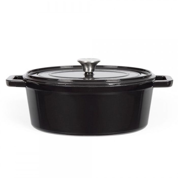 Cocotte Ovale LIVOO Avec Couvercle 4.5 Litres - Noir
