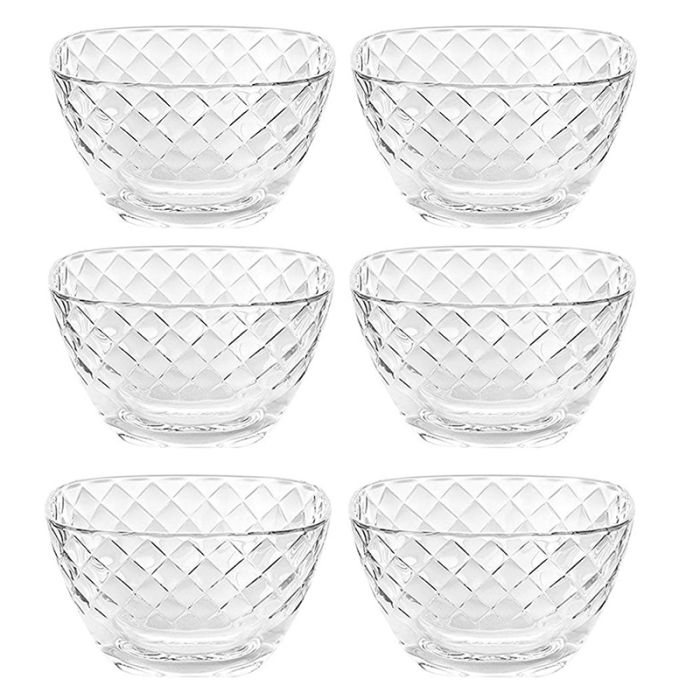 Coffret 6 Bols VIDIVI En Verre Campiello 14 x 14 cm