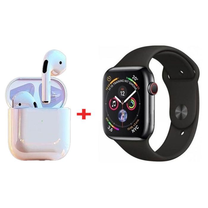 Coffret POLAR PK07 Montre Connectée + Airpods + 2 Ceintures - Noir