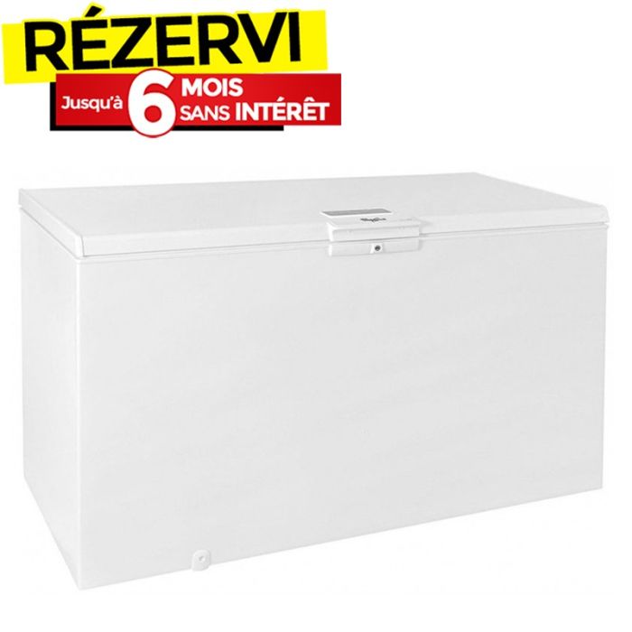 Congélateur WHIRLPOOL horizontal WHE3933 6éme SENS 390 Litres – Blanc