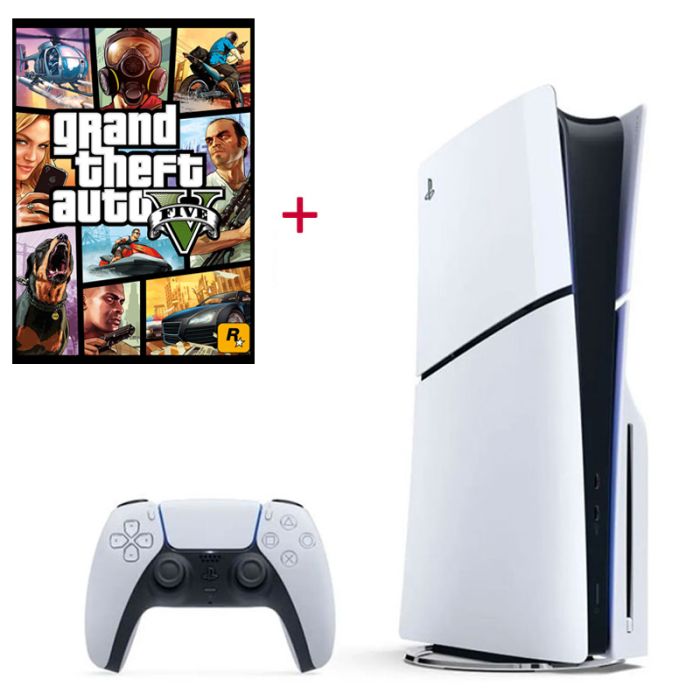 Console De Jeux SONY Playstation 5 Slim + Jeux GRAND THEFT AUTO V