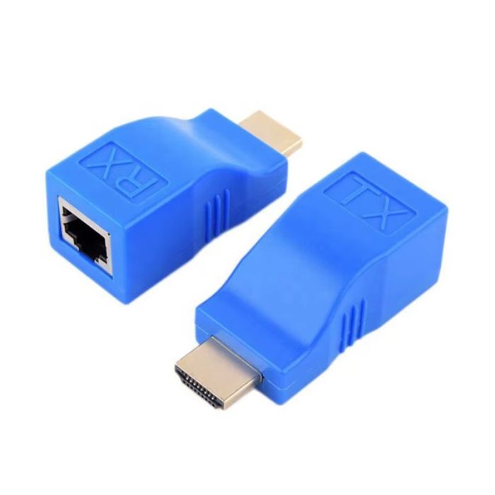 Convertisseur Extender HDMI CAT5/61 LINE 30 Mètres - Bleu