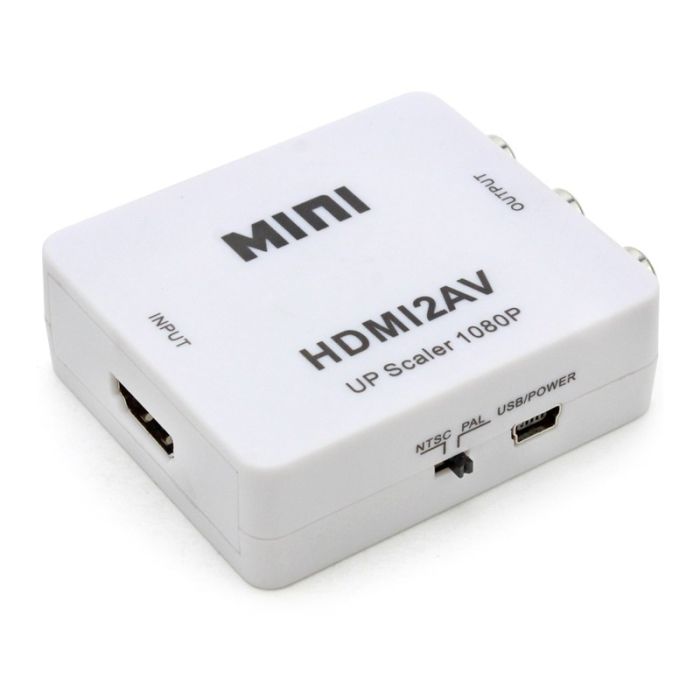 Convertisseur HDMI Vers 3 RCA + Micro-USB - Blanc