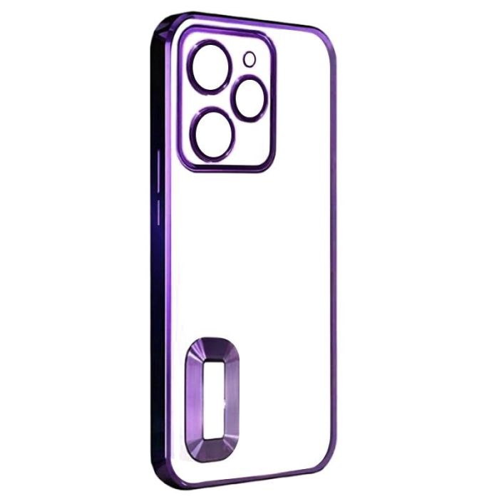 Coque Transparent Pour Smartphone INFINIX HOT 40I Avec Contour Violet