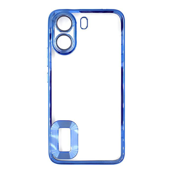 Coque Transparent Pour Smartphone XIAOMI Redmi 13C Avec Contour Bleu