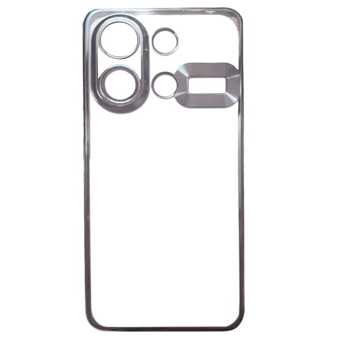 Coque Transparent Pour Smartphone XIAOMI Redmi Note 13 4G Avec Contour Silver