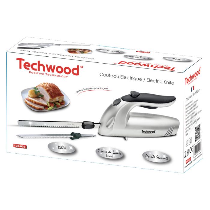 Couteau Électrique TECHWOOD TCE-009 150W - Gris