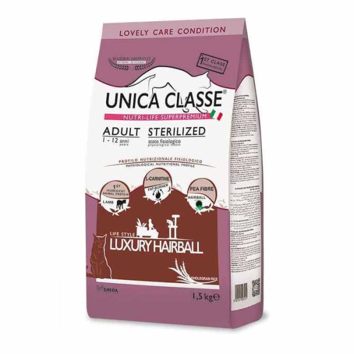 Croquettes Chat UNICA CLASSE Luxury Hairball 1.5kg