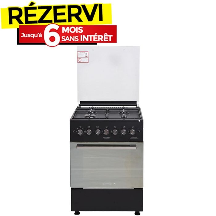 Cuisinière à Gaz ARTHUR MARTIN AMG60N 60cm 4 Feux - Noir