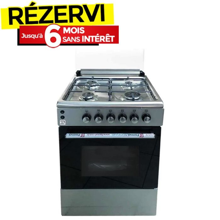 Cuisinière à Gaz CL CL66SVR-TC 4 Feux 60cm - Silver