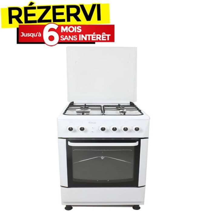 Cuisinière à gaz PROCOOK TG6640BL 60 cm - Blanc